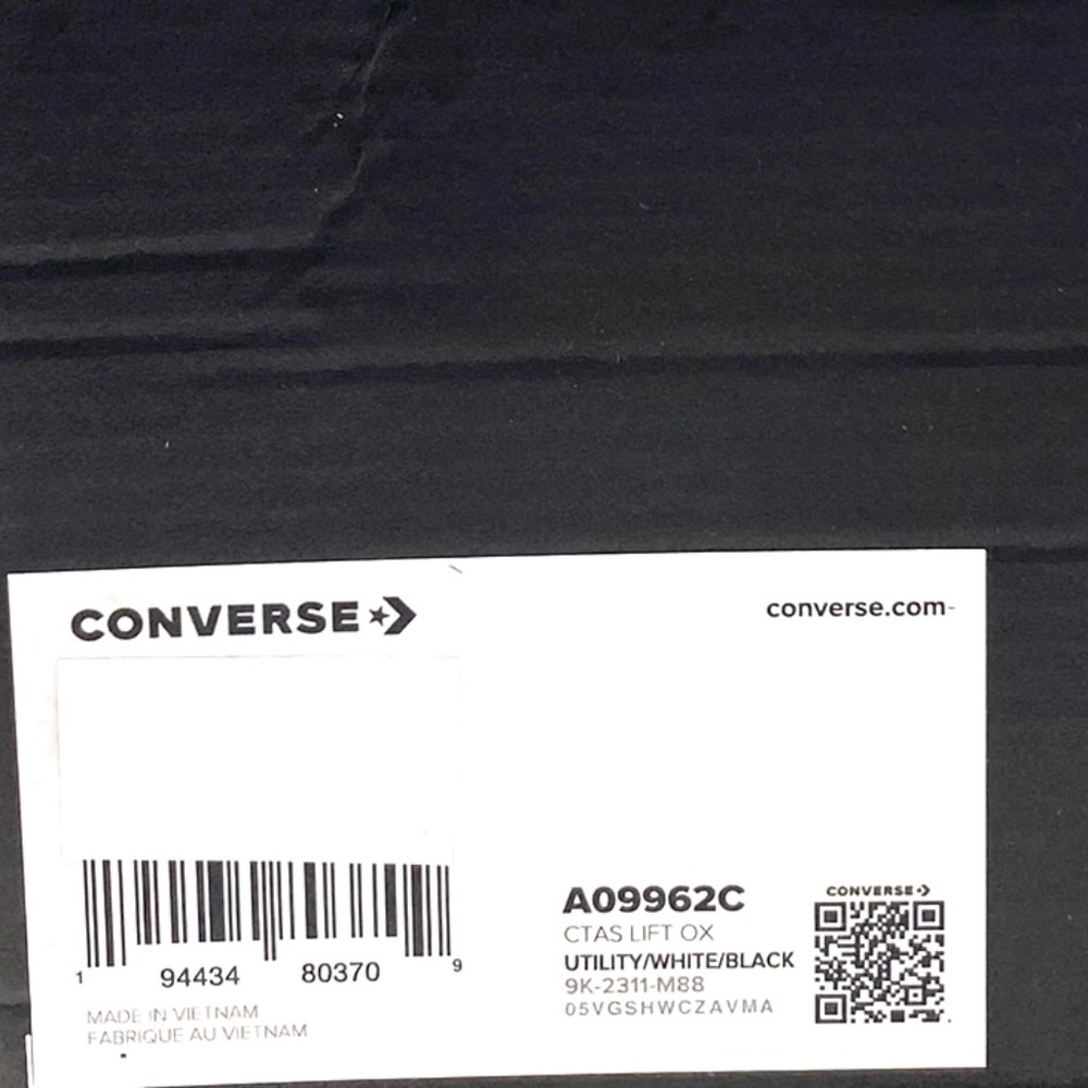 Converse Ctas Lift Platform Low Shoe Women Sneakers Khaki Leather Casual A09962C - Picture 8 of 9